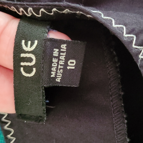Cue Size 10 black 100% cotton dress - Picture 8 of 9